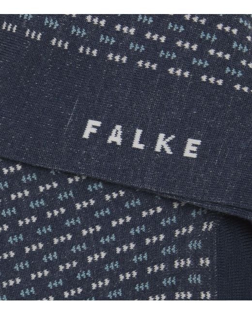 Falke Blue Virgin Wool-Blend Airport Socks for men