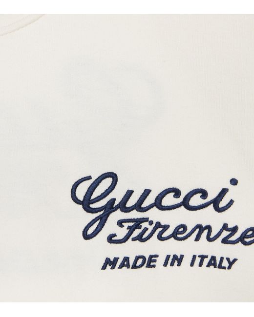 Gucci White Cotton Logo T-shirt