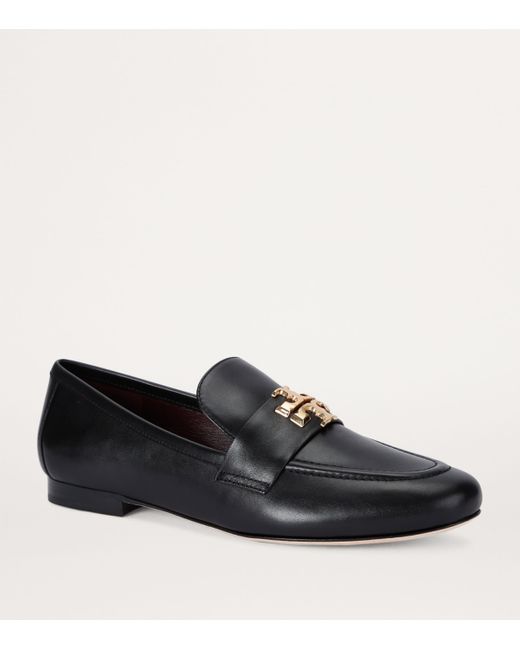 Tory Burch Black Leather Eleanor Loafers