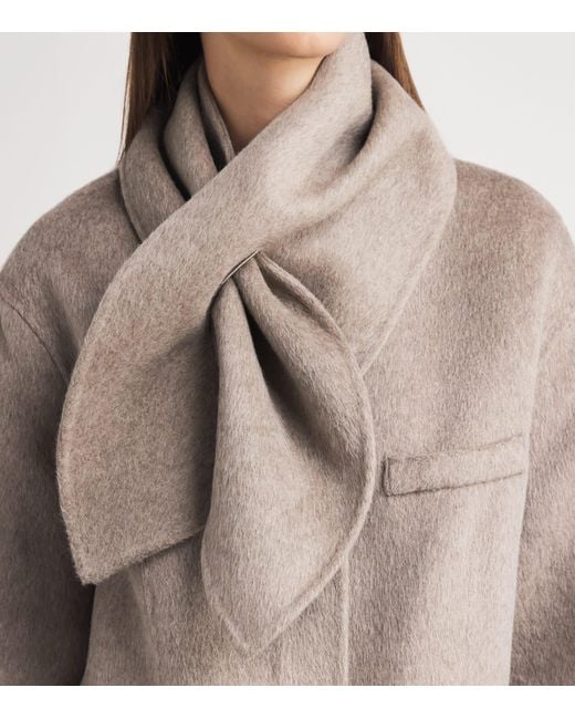 Claudie Pierlot Natural Wool-Blend Longline Coat