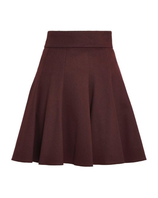 Max Mara Purple Camel Wool Mini Skirt