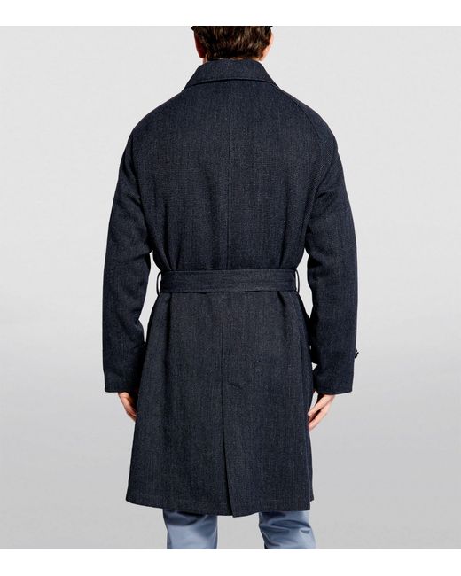Polo Ralph Lauren Blue Reversible Collared Coat for men