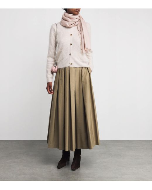 Weekend by Maxmara Pink Cashmere-Silk Stole Scarf