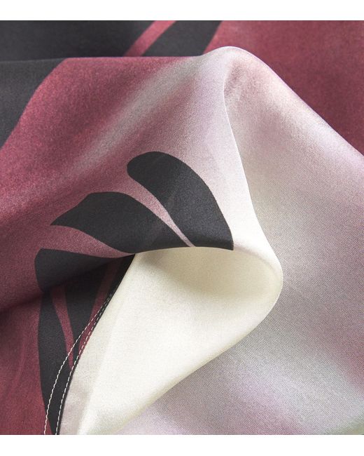 Dries Van Noten Pink Silk-cotton Printed Carltone Shirt for men