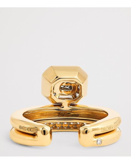 SHAY Metallic And Diamond Floating Ear Cuff