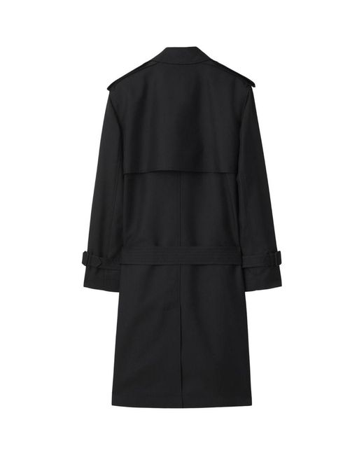 Black silk trench coat sale