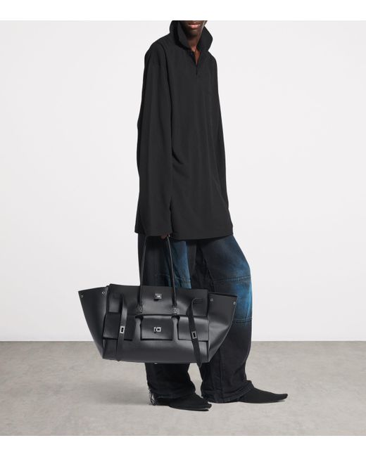 【関税＆送料込み】Balenciaga Black Leather Carry All Bel A Women's Bel Air Small Carry All Bag in Black | Balenciaga US