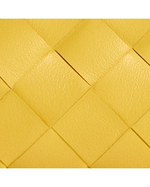 Bottega Veneta Yellow Micro Calfskin Intrecciato Pouch