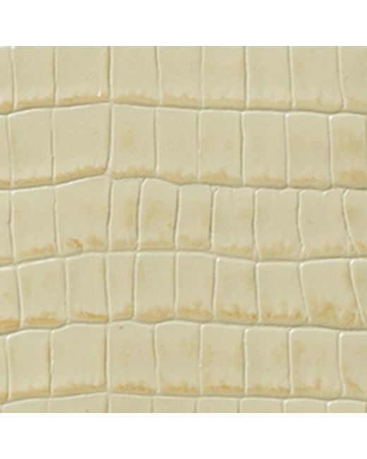 Aspinal Natural Croc-Embossed Leather Classic Wash Bag