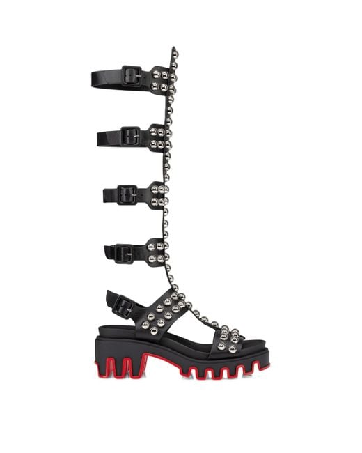 Christian Louboutin White Gladiadune Heeled Gladiator Sandals