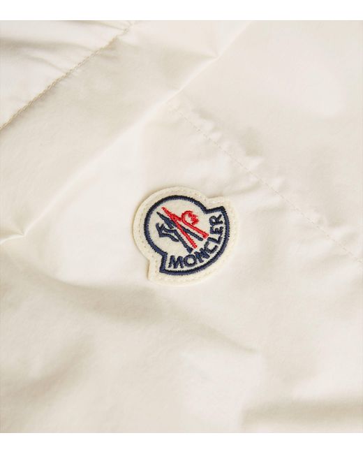 Moncler White Logo Swim Shorts for men