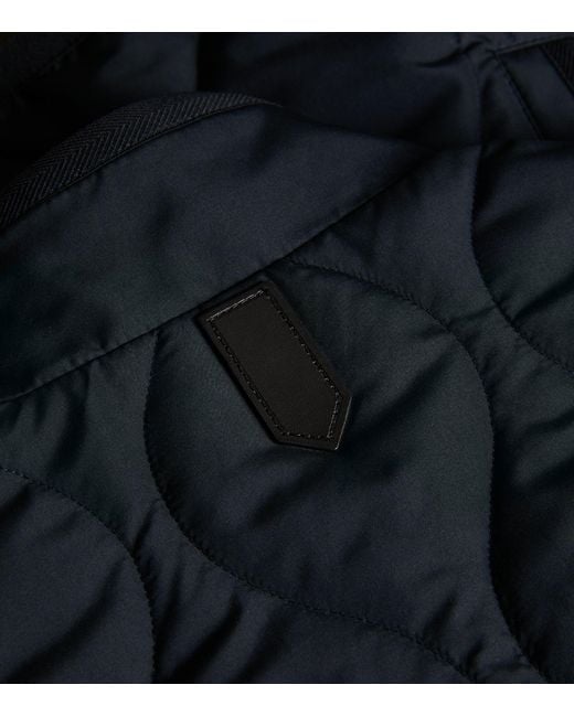 Canali Blue Quilted Jacket for men