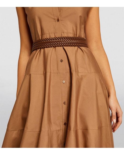 Max Mara Brown Cotton Ampex Shirt Dress