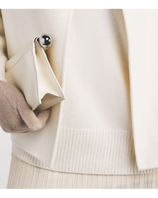 Soft Goat White Cashmere Rollneck Boyfriend Sweater