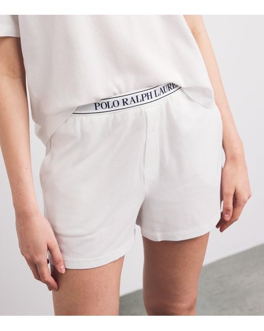 Polo Ralph Lauren White Cotton-Modal Short Pyjama Set