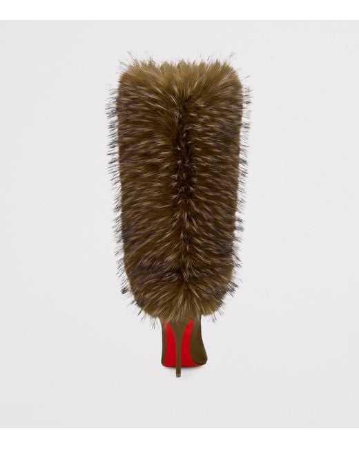 Christian Louboutin Green Yangzee Leather Knee-High Boots 100