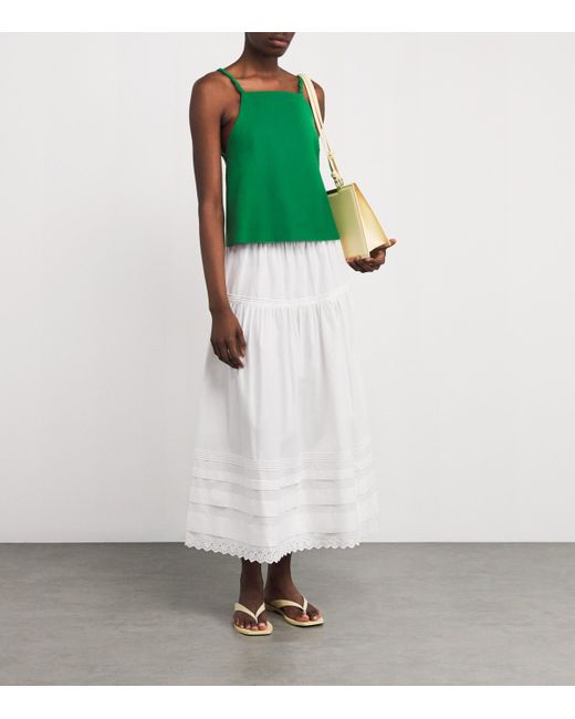 Maje Green Backless Sleeveless Top