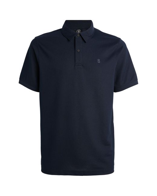 Bogner Blue Performance Cotton Polo Shirt for men