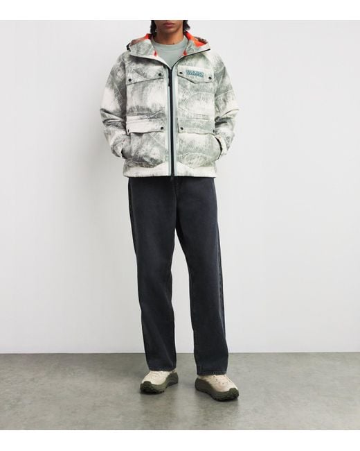 Napapijri Gray Printed Rivalto Jacket for men