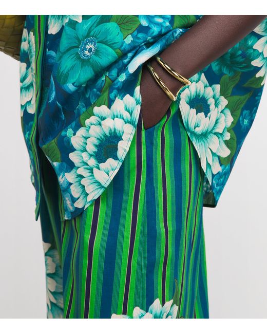 ALÉMAIS Green Organic Cotton Printed Margo Trousers