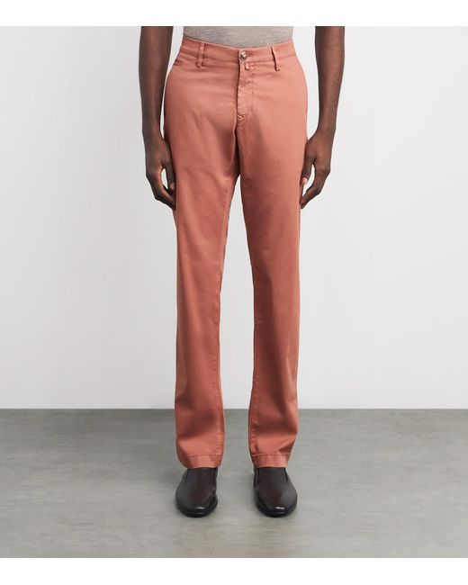 Jacob Cohen Red Bobby Slim Trousers for men