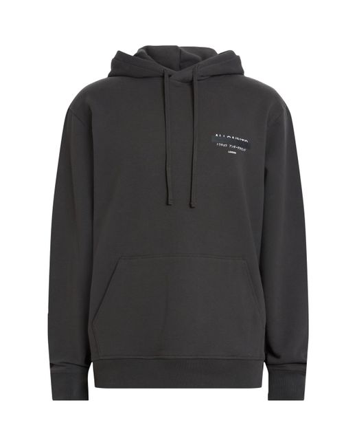 AllSaints Black Redact Hoodie for men