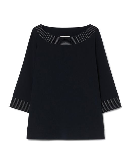 Marina Rinaldi Black Cady Tunic Blouse