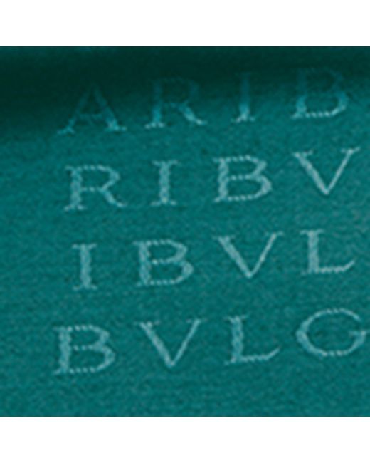 BVLGARI Green Silk-wool Logo Stole