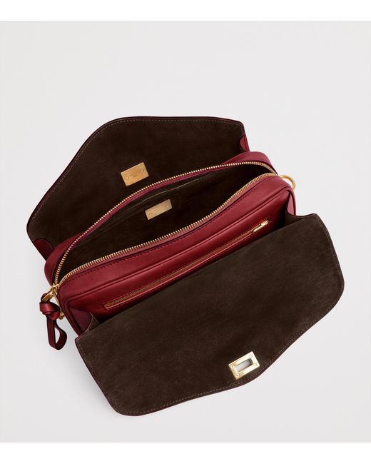 Balenciaga Red Medium Leather Le 7 Shoulder Bag
