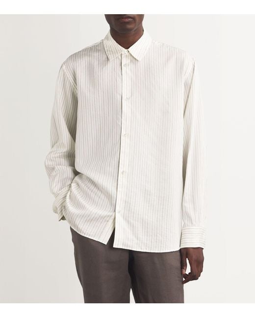 Studio Nicholson White Silk-cotton View Shirt for men