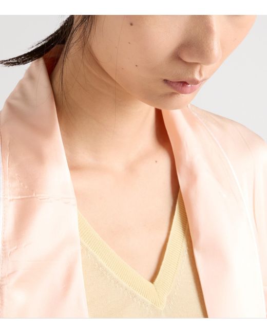 Prada Natural Cashmere-Silk Sweater