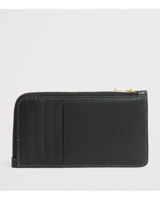 COACH Black Leather New York Card Holder