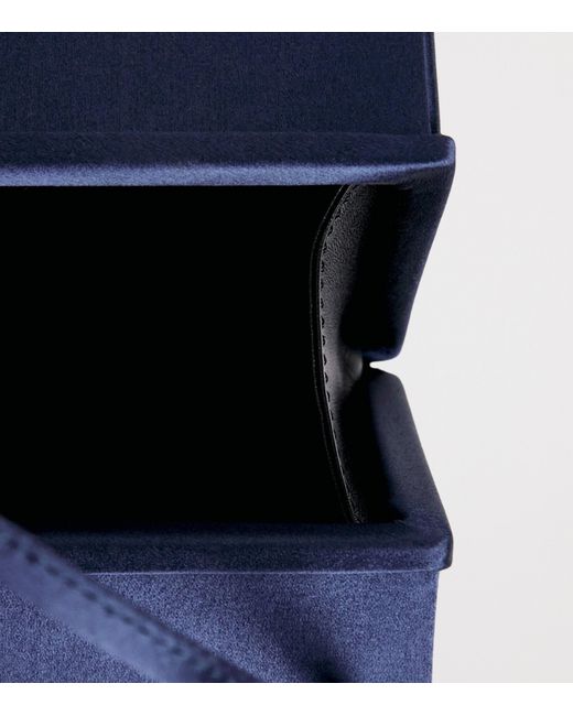 Carolina Herrera Blue Satin Mimi Top-Handle Bag