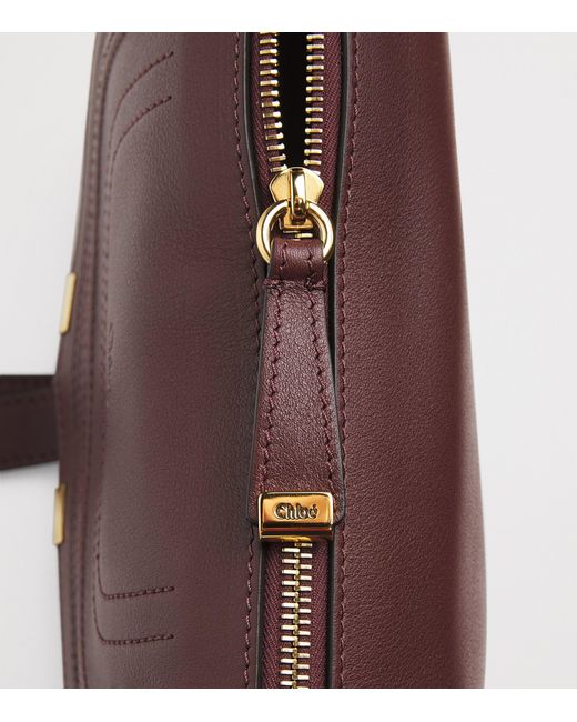 Chloé Brown Mini Leather Marcie Shoulder Bag