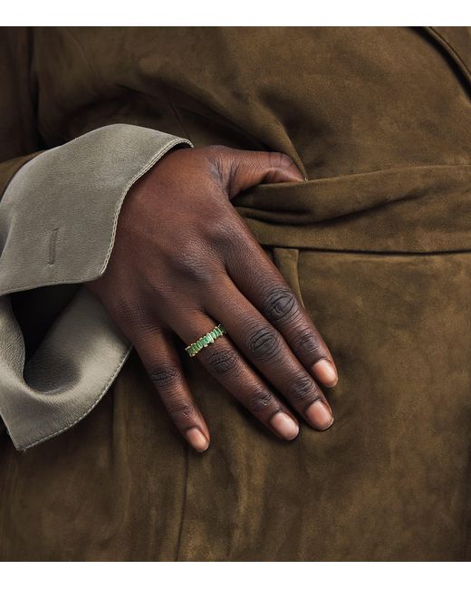 Suzanne Kalan Yellow And Emerald Bold Eternity Ring