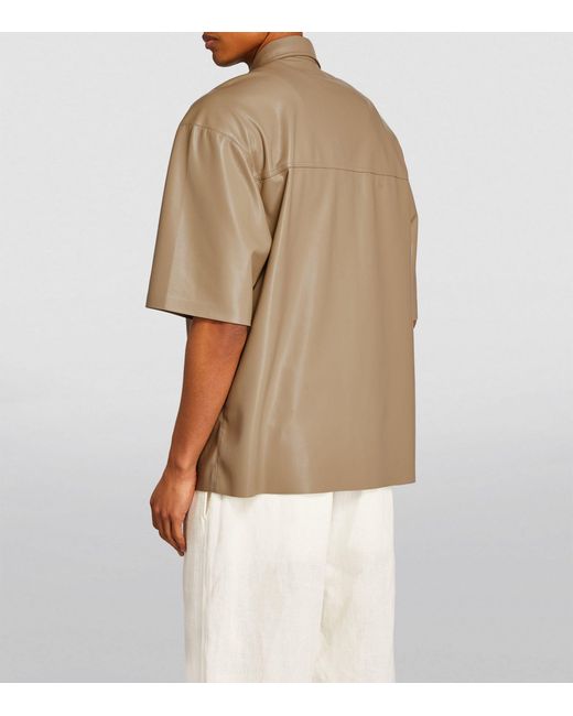 Nanushka Natural Faux Leather Shirt for men