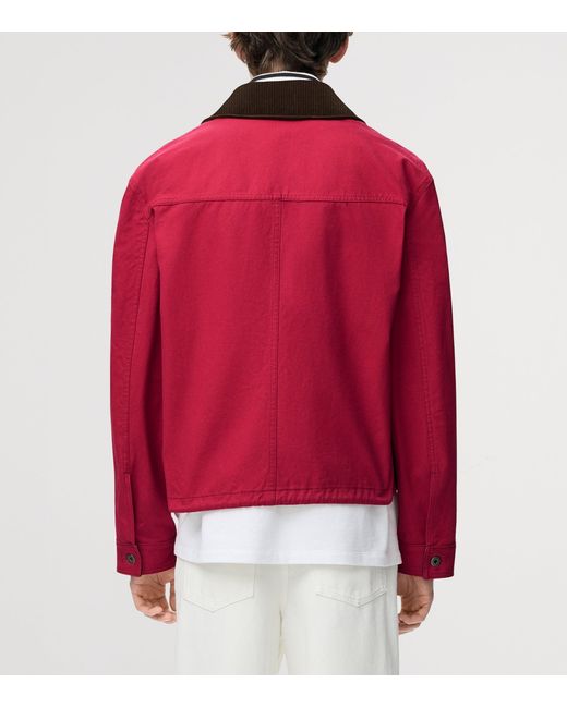 Loewe Red Cotton Workwear Jacket for men