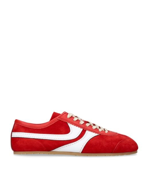 Dries Van Noten Red Suede Dustin Sneakers for men