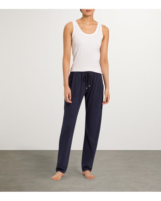 Hanro White Cotton-Stretch Tank Top
