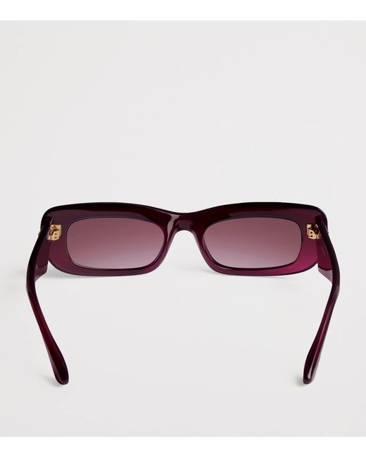 Balenciaga Purple Diva Rectangle Sunglasses