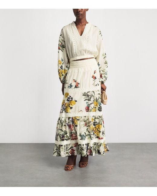 Alice + Olivia White Cotton Stevie Maxi Dress