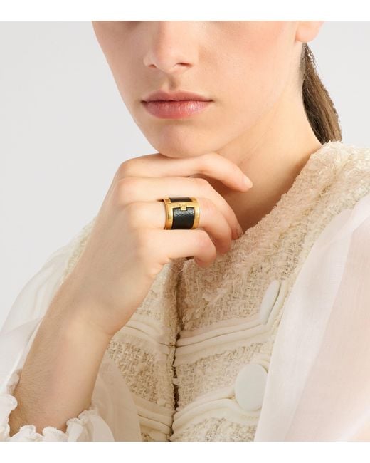 Balmain Black Tone Anthem Ring