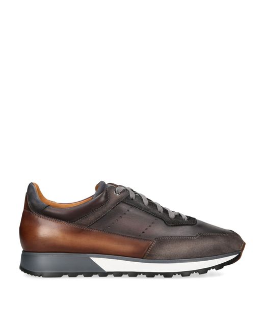 Magnanni Shoes Brown Leather Murgon Mica 2.0 Sneakers for men