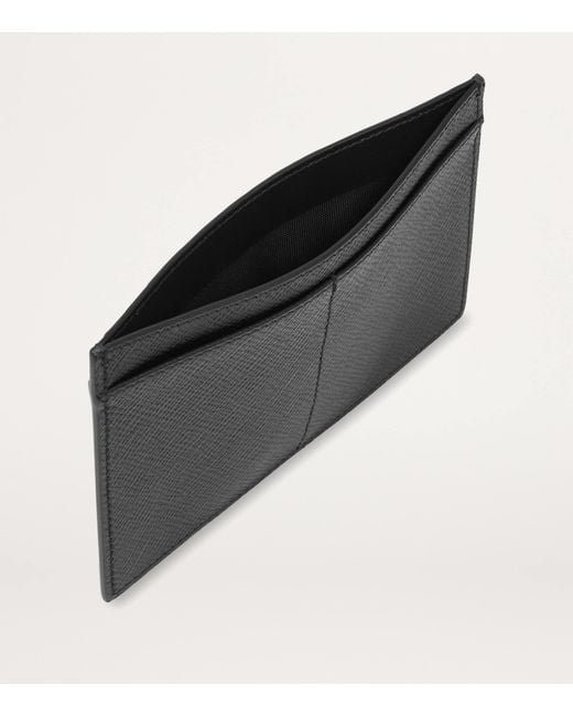 Smythson Black Panama Leather Passport Sleeve for men