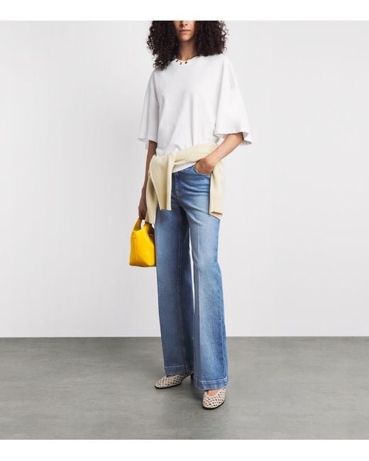 PAIGE Blue Leenah Wide-Leg Jeans