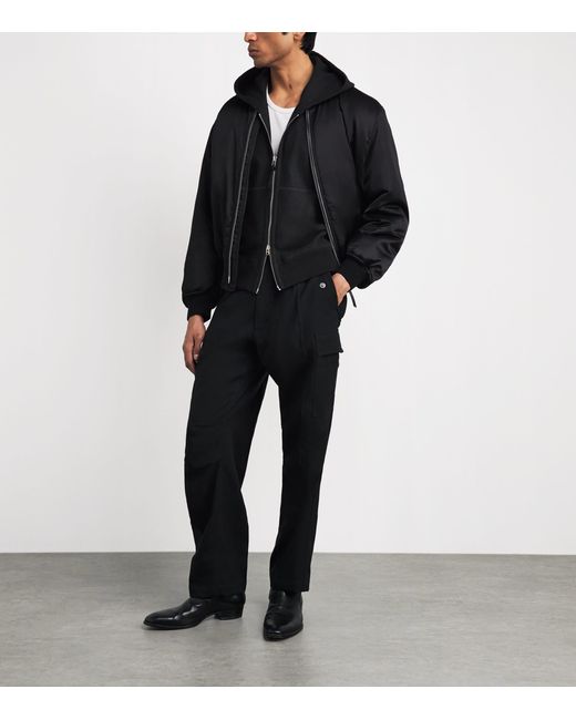 Tom Ford Black Cashmere Zip-Up Hoodie for men