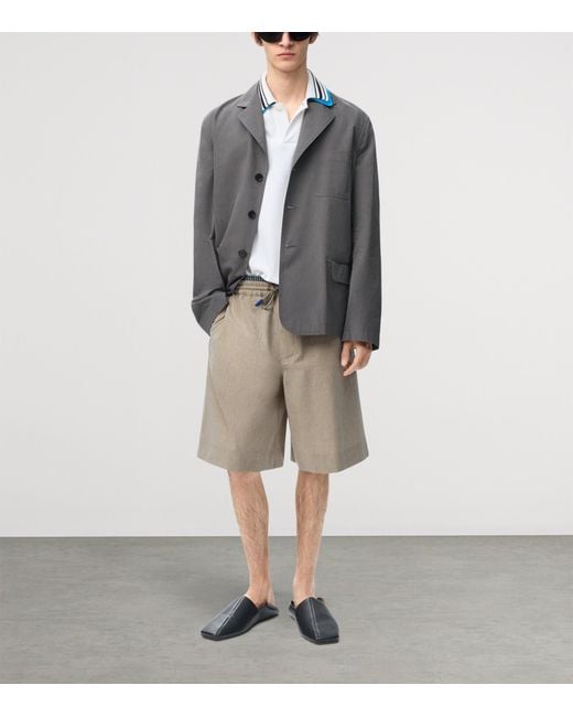 Loewe Natural Layered Drawstring Shorts for men