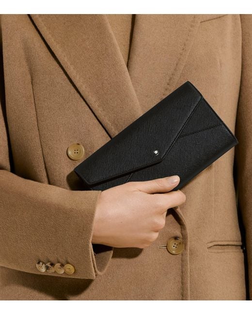Montblanc Black Leather Sartorial Continental Wallet