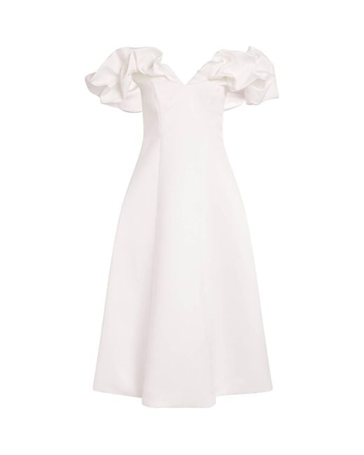 LEO LIN White Annie Midi Dress