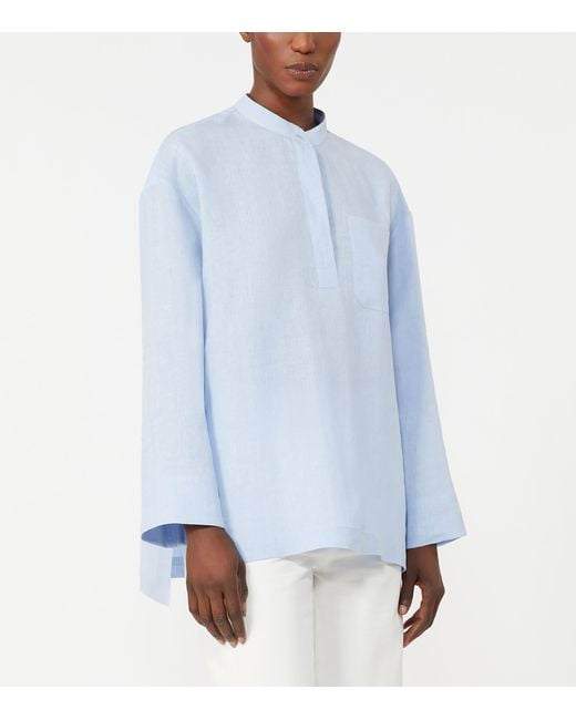Max Mara Blue Linen Cantico Shirt